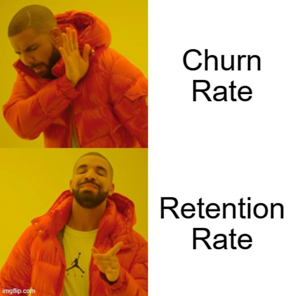 Churn rate and retention rate