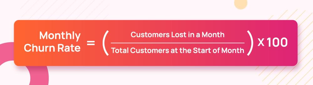 monthly churn rate formula