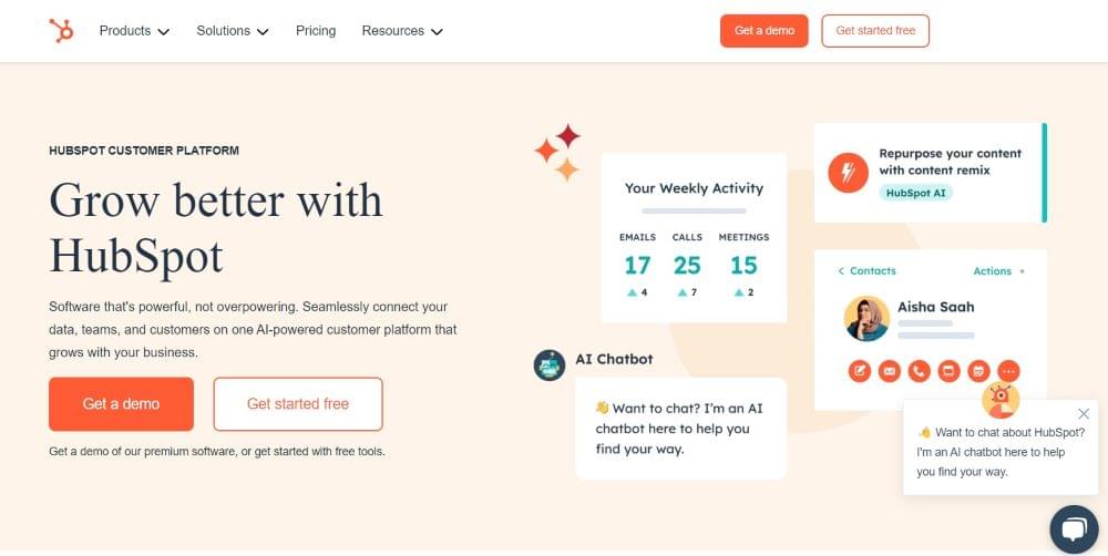 Hubspot customer engagement platform