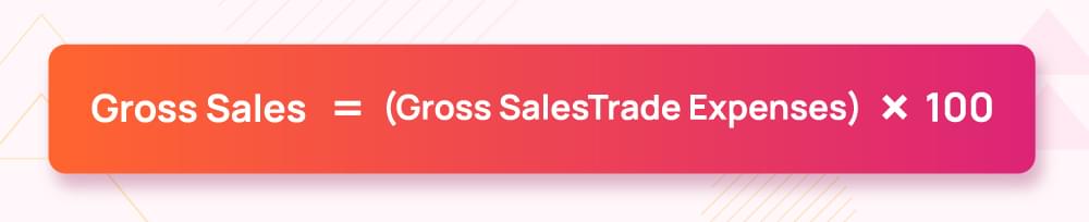 Trade percent to gross sales